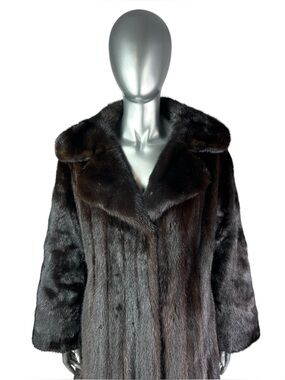Ranch MINK Coat, REVILLON, Sz S, Certified Vintage Fur w/Storage Bag